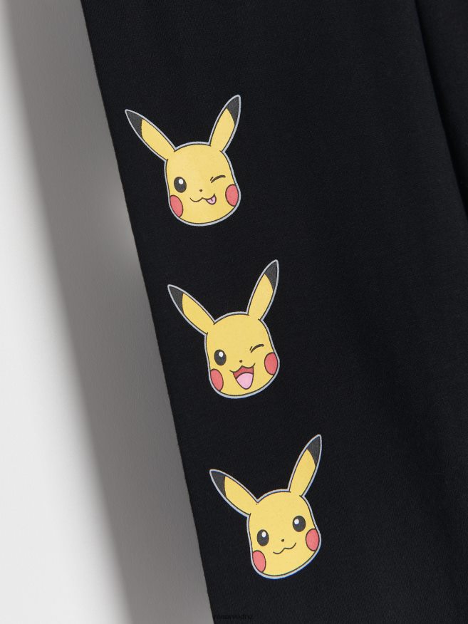 Reserved Girls Pokemon Applique Leggings P6H08T1757 Apparel Black