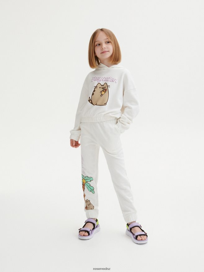 Reserved Girls Pusheen Sweatpants P6H08T1981 Apparel Cream