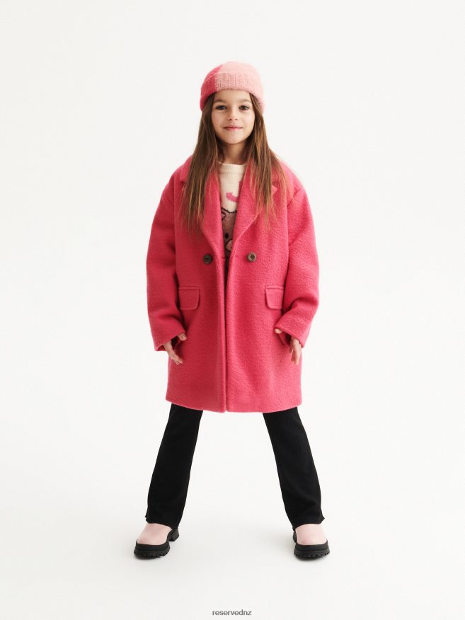 Reserved Girls Rib Knit Flare Trousers P6H08T1999 Apparel Black