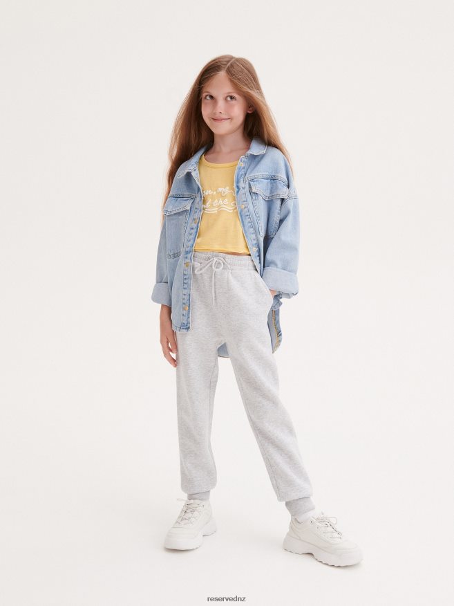 Reserved Girls Sweatpants P6H08T1894 Apparel Light Grey