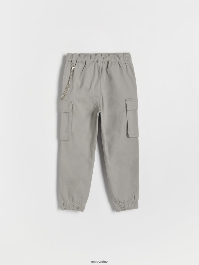 Reserved Girls Trousers P6H08T1918 Apparel Light Grey