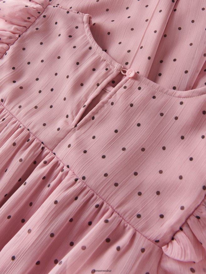 Reserved Girls Fine Pattern Dress P6H08T1818 Apparel Dusty Rose