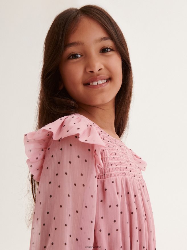 Reserved Girls Fine Pattern Dress P6H08T1818 Apparel Dusty Rose