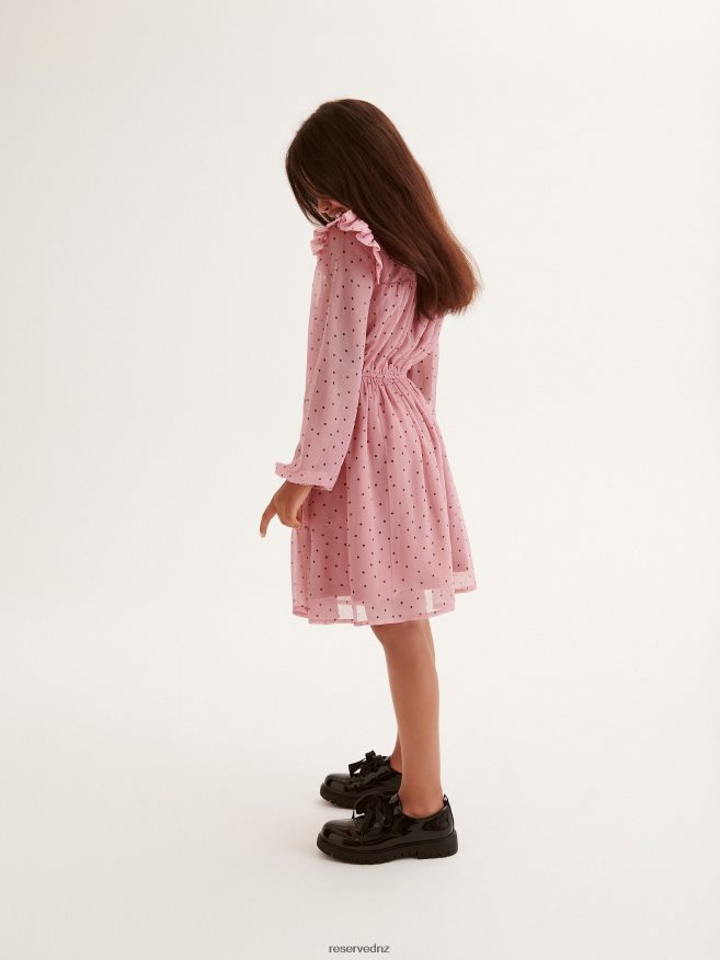 Reserved Girls Fine Pattern Dress P6H08T1818 Apparel Dusty Rose