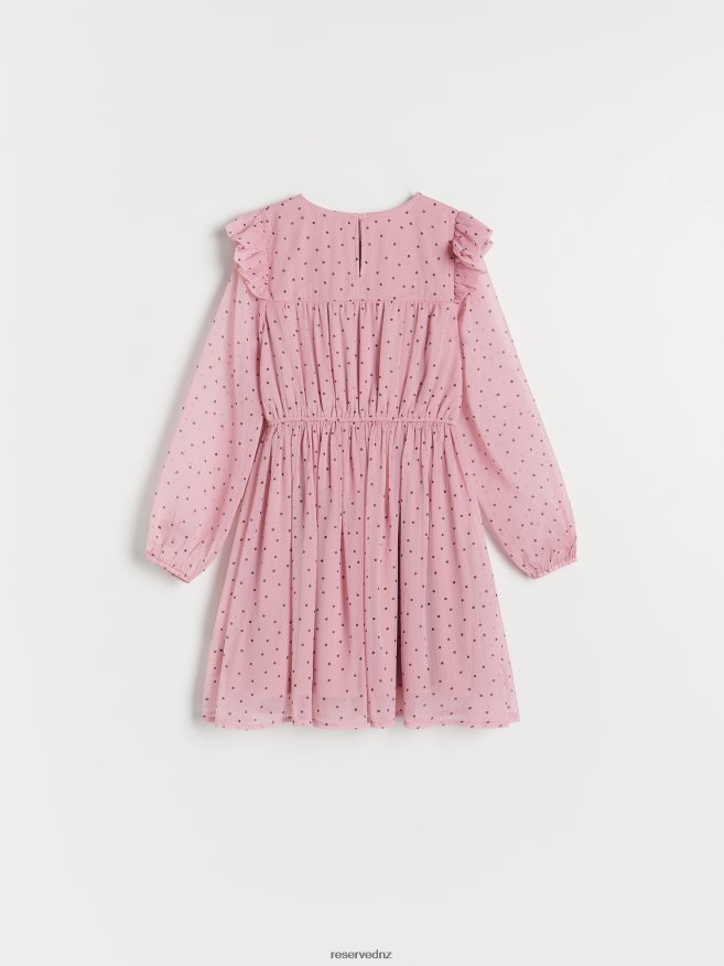 Reserved Girls Fine Pattern Dress P6H08T1937 Apparel Dusty Rose
