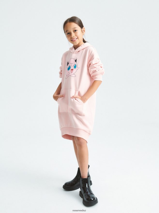 Reserved Girls Pokemon Hoodie P6H08T1911 Apparel Pastel Pink