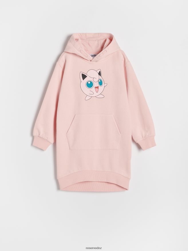 Reserved Girls Pokemon Hoodie P6H08T1911 Apparel Pastel Pink