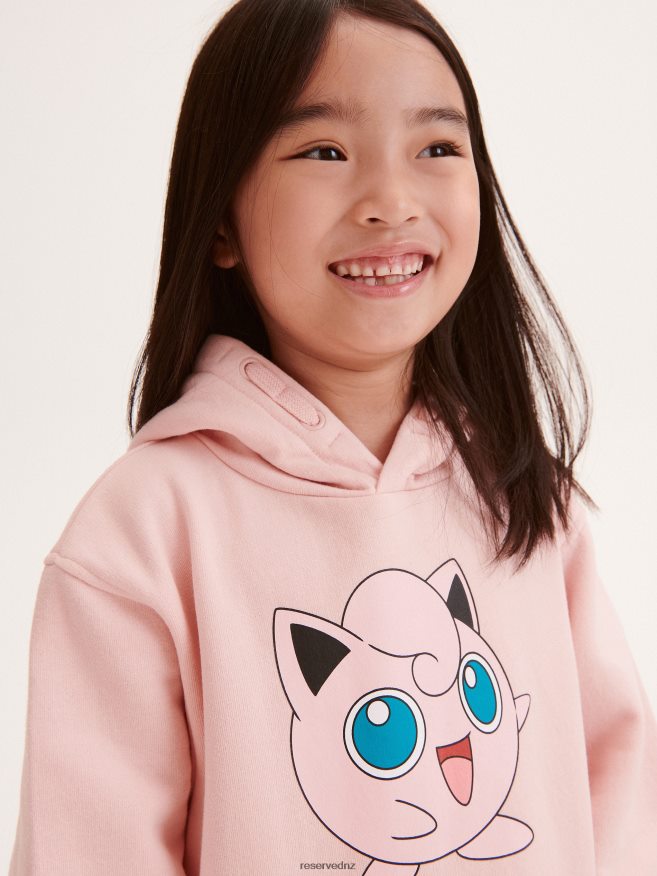 Reserved Girls Pokemon Hoodie P6H08T1911 Apparel Pastel Pink