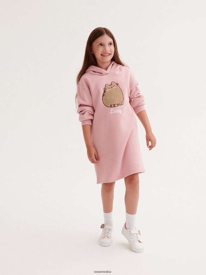 Reserved Girls Pusheen Jersey Dress P6H08T1875 Apparel Dusty Rose