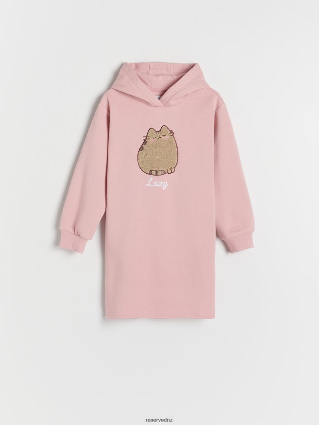 Reserved Girls Pusheen Jersey Dress P6H08T1875 Apparel Dusty Rose