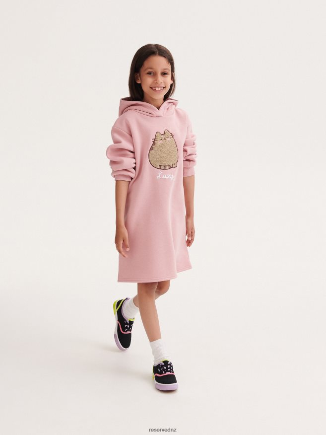 Reserved Girls Pusheen Jersey Dress P6H08T1875 Apparel Dusty Rose