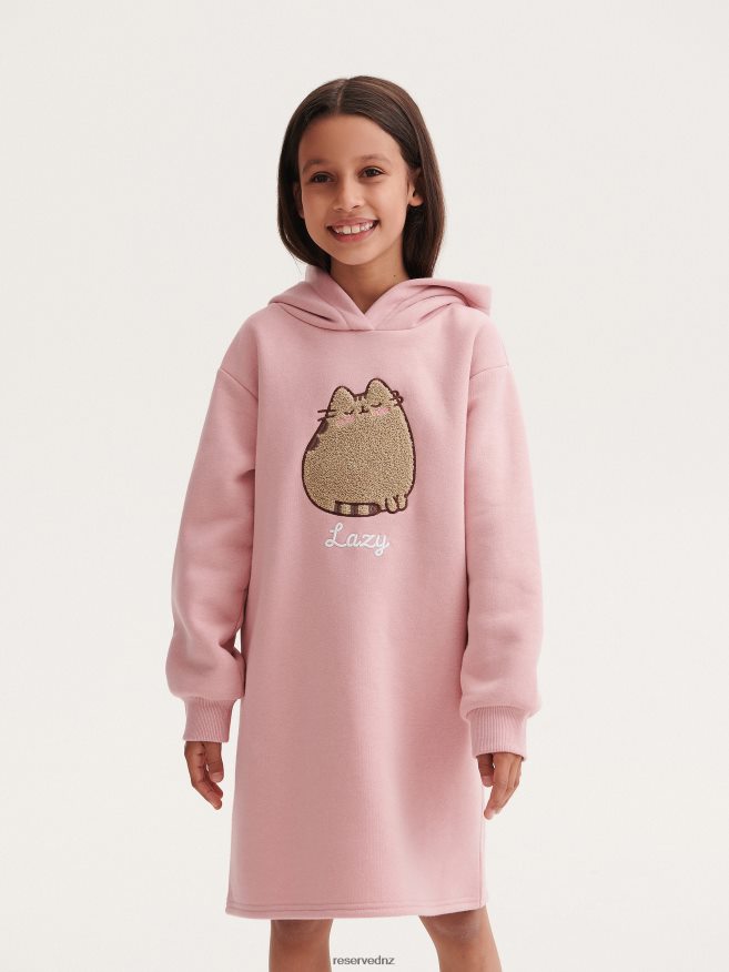 Reserved Girls Pusheen Jersey Dress P6H08T1875 Apparel Dusty Rose