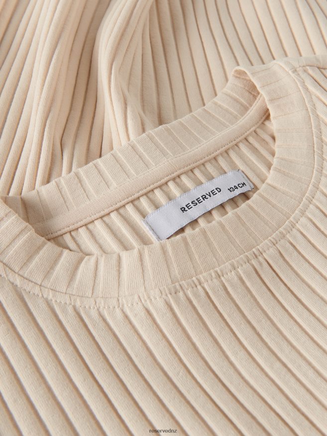 Reserved Girls Rib Knit Cotton Rich Dress P6H08T1771 Apparel Nude