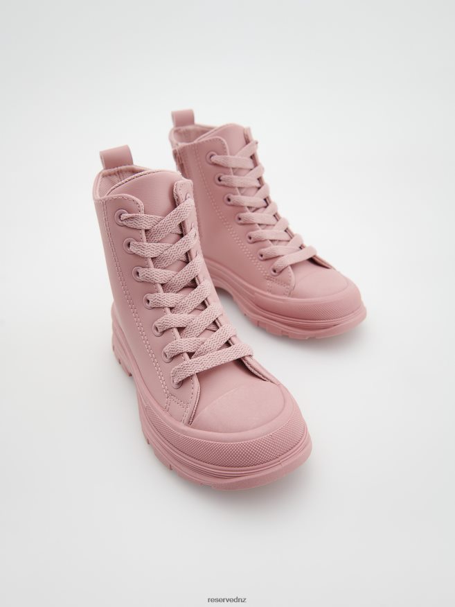 Reserved Girls High Ankle Boots P6H08T1969 Shoes Pastel Pink