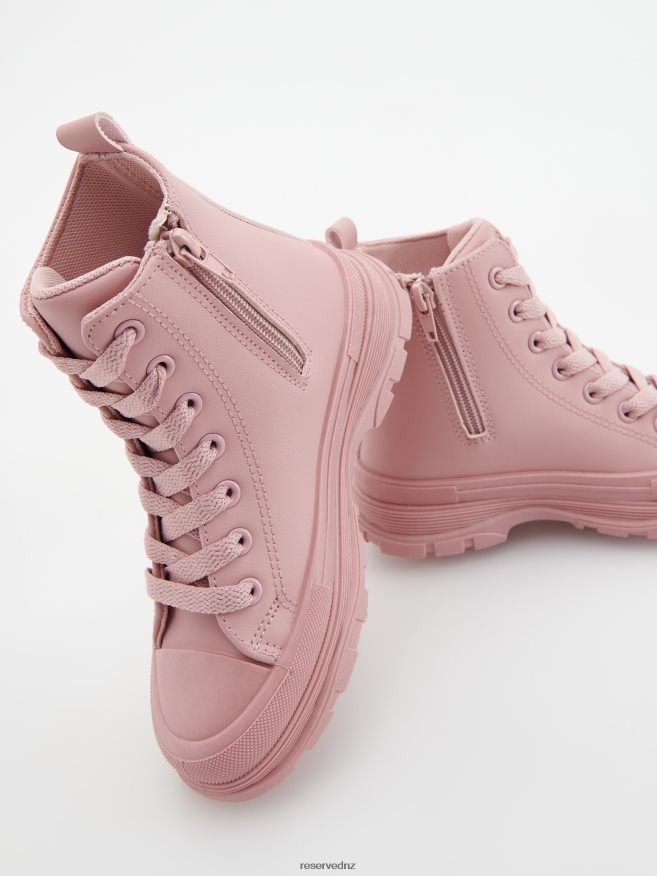 Reserved Girls High Ankle Boots P6H08T1969 Shoes Pastel Pink