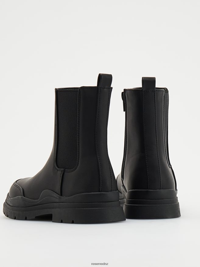 Reserved Girls Zip Ankle Boots P6H08T1776 Shoes Black