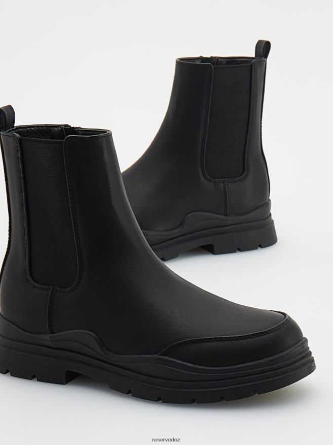 Reserved Girls Zip Ankle Boots P6H08T1776 Shoes Black