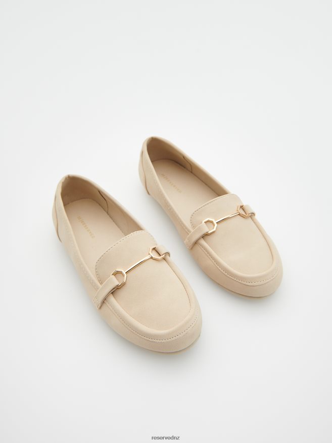 Reserved Girls Loafers With Buckle P6H08T1989 Shoes Nude