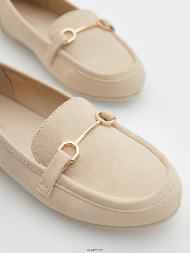 Reserved Girls Loafers With Buckle P6H08T1989 Shoes Nude