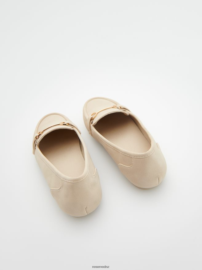 Reserved Girls Loafers With Buckle P6H08T1989 Shoes Nude