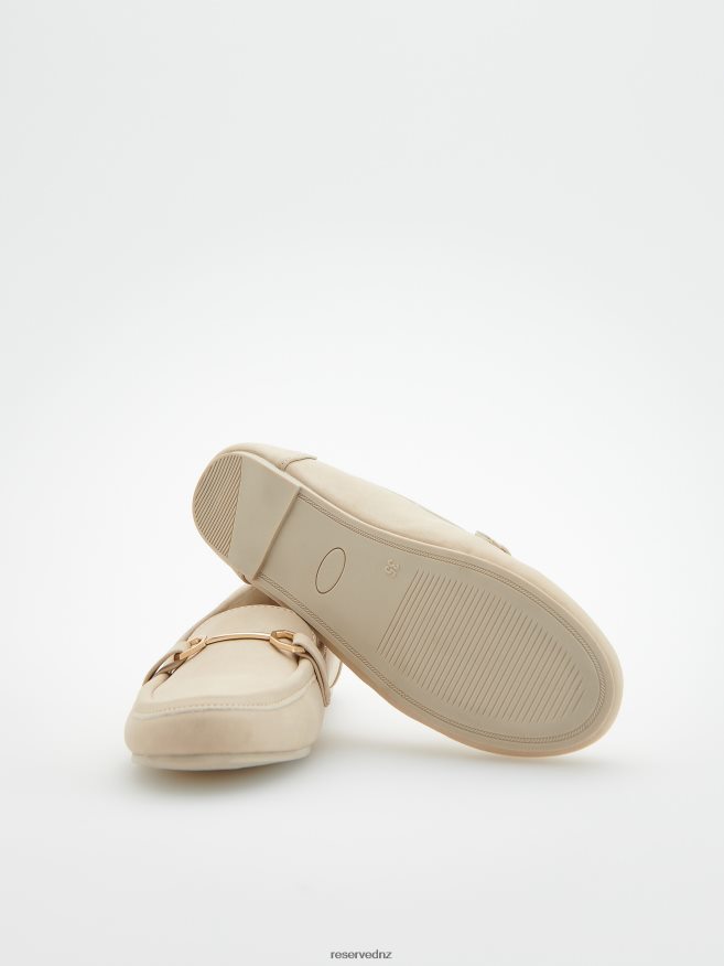 Reserved Girls Loafers With Buckle P6H08T1989 Shoes Nude