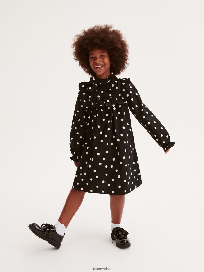 Reserved Girls Patent Loafers P6H08T1726 Shoes Black