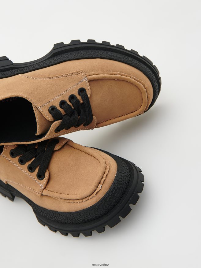 Reserved Girls Suede Loafers P6H08T1736 Shoes Brown