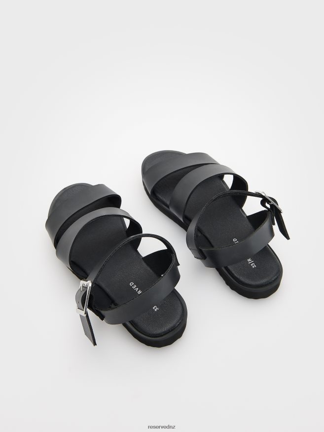 Reserved Girls Classic Design Sandals P6H08T1992 Shoes Black