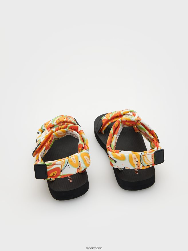 Reserved Girls Patterned Sandals P6H08T1978 Shoes Multicolor