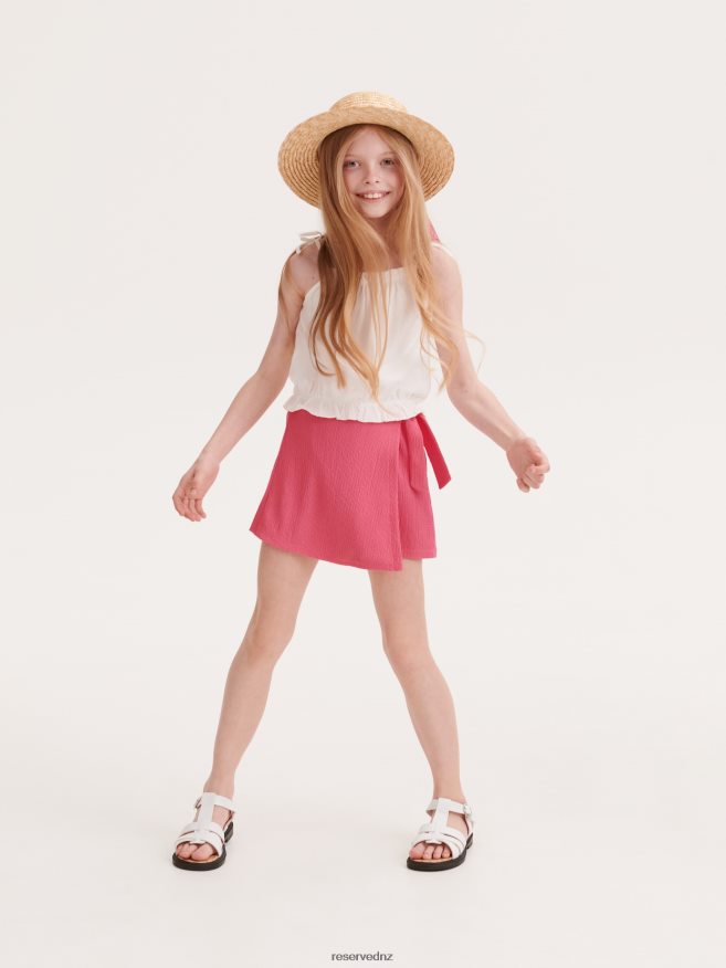 Reserved Girls Roman Style Buckled Sandals P6H08T1991 Shoes White