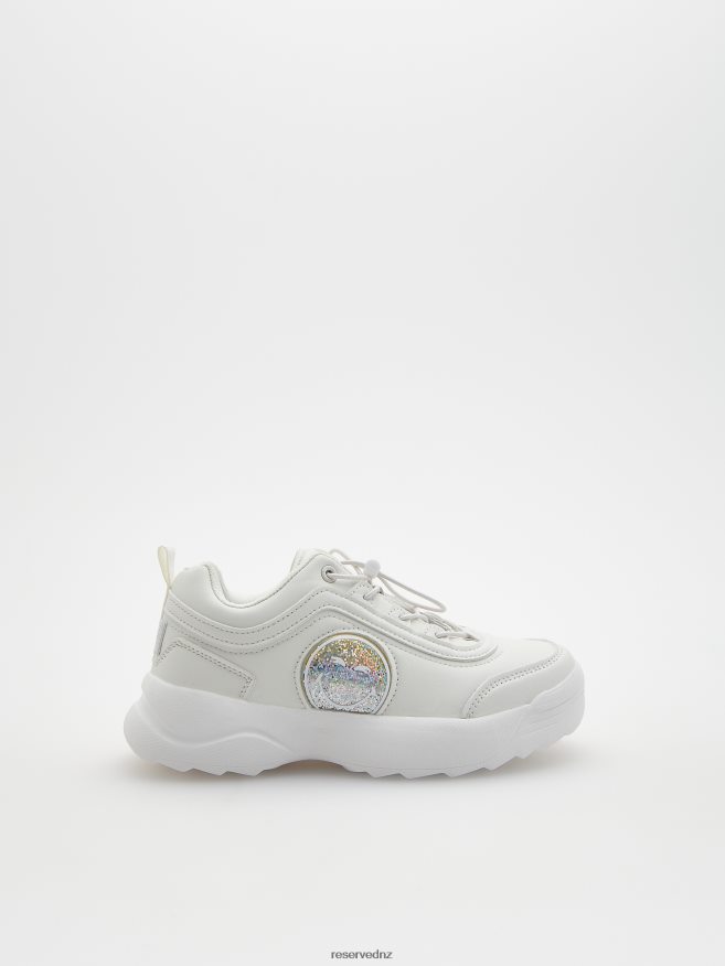 Reserved Girls Smileyworld Sneakers With Moving Applique P6H08T1824 Shoes White