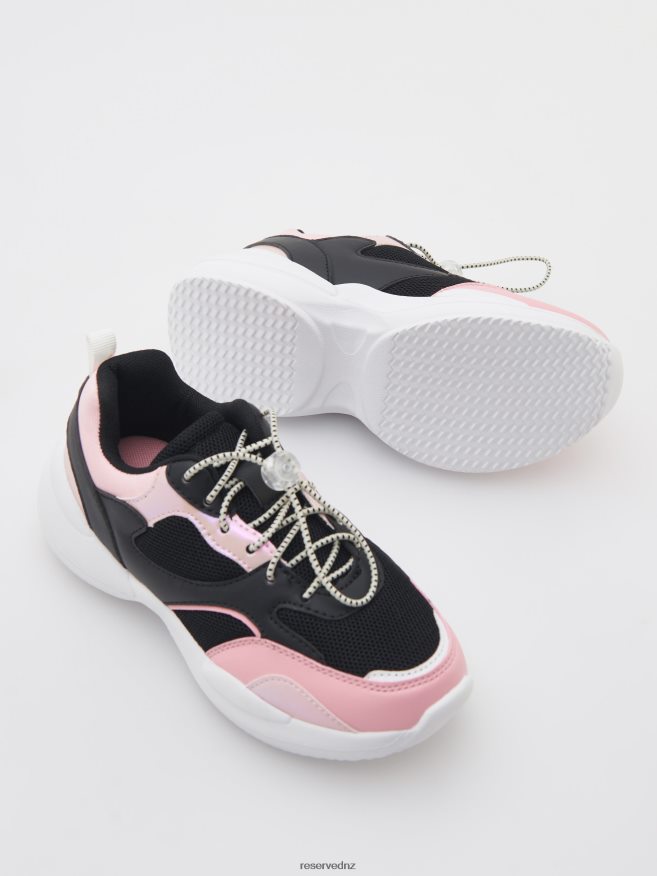 Reserved Girls Trainers P6H08T1900 Shoes Black