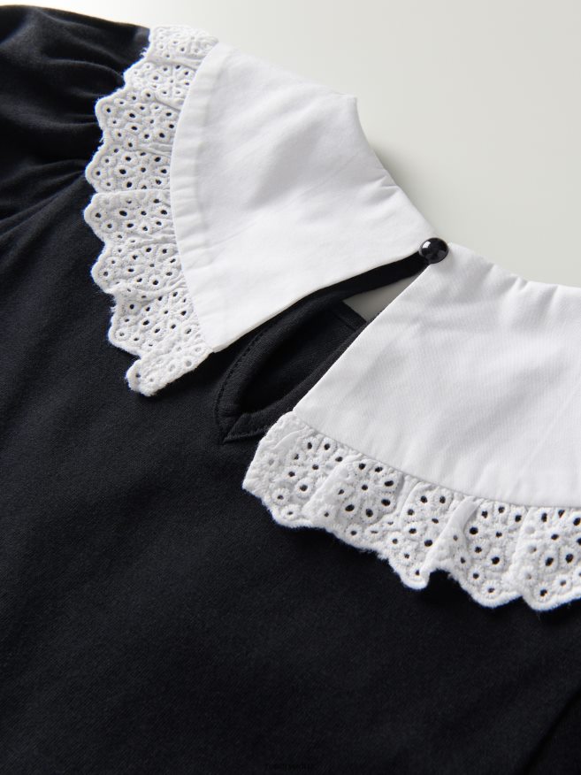 Reserved Girls Blouse With Collar P6H08T1737 Apparel Black