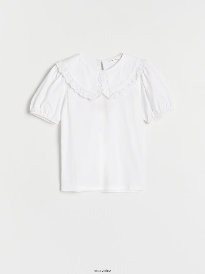 Reserved Girls Blouse With Collar P6H08T1829 Apparel Cream