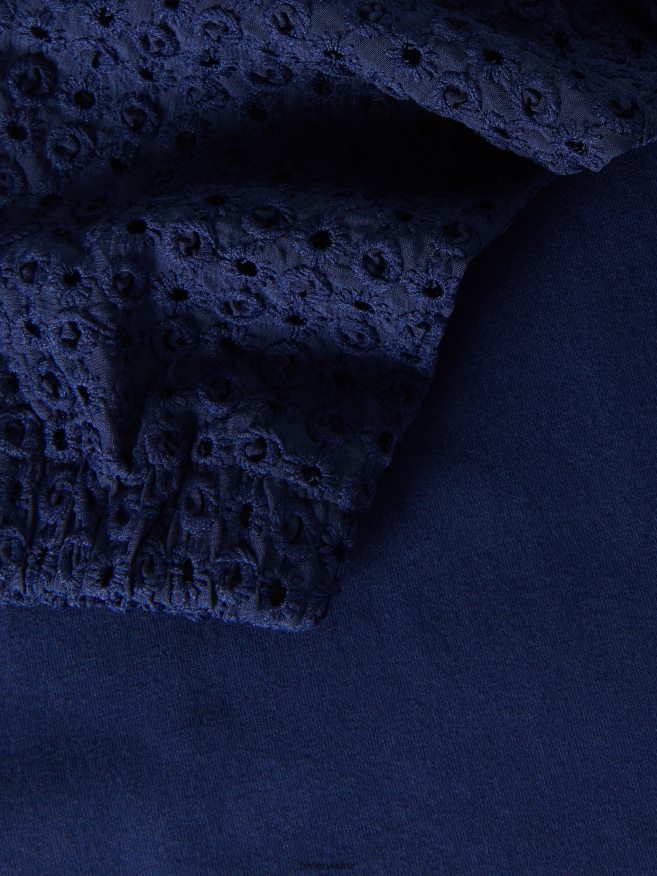 Reserved Girls Blouse With Decorative Sleeves P6H08T1779 Apparel Navy