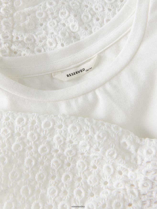 Reserved Girls Blouse With Decorative Sleeves P6H08T1835 Apparel Cream