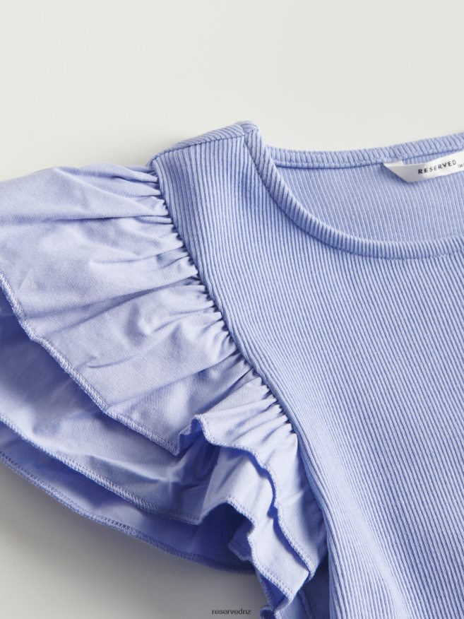 Reserved Girls Blouse With Decorative Sleeves P6H08T1859 Apparel Hyacinth