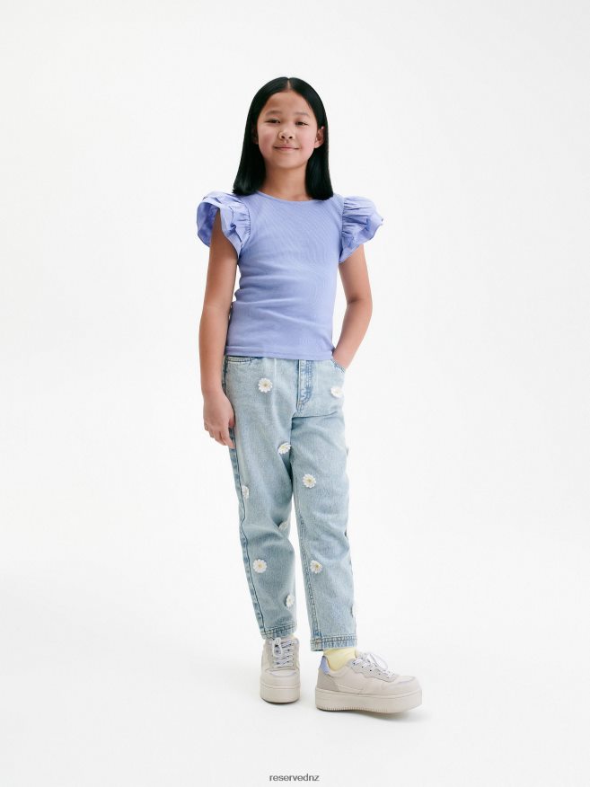 Reserved Girls Blouse With Decorative Sleeves P6H08T1859 Apparel Hyacinth