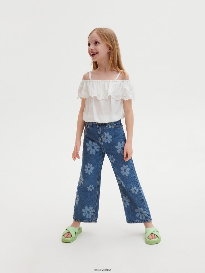 Reserved Girls Cold Shoulder Blouse P6H08T1979 Apparel Cream