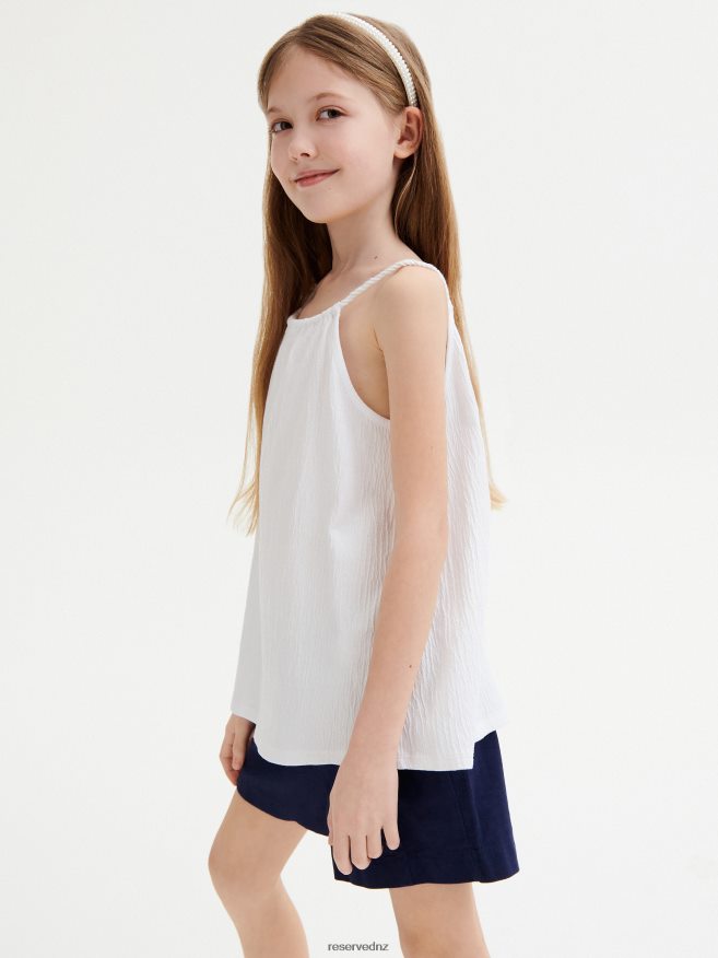 Reserved Girls Sleeveless Blouse P6H08T1971 Apparel White