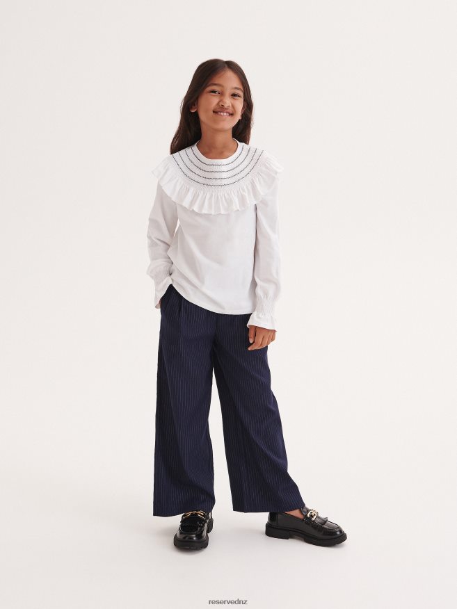 Reserved Girls Top With Ruffle Detail P6H08T1825 Apparel White