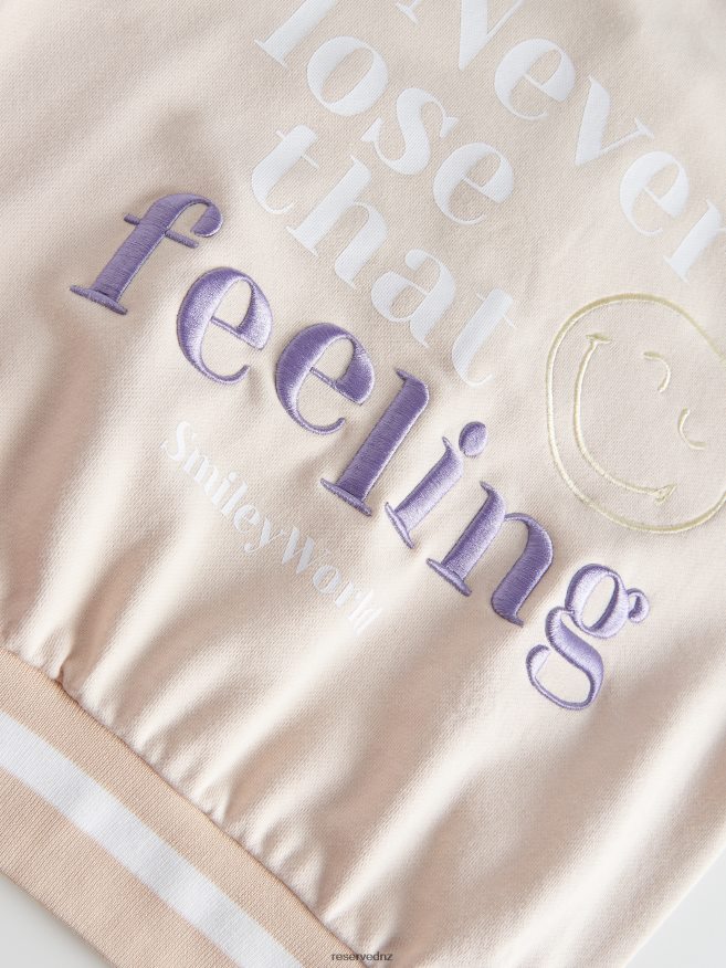 Reserved Girls Bomber Sweatshirt P6H08T1845 Apparel Nude