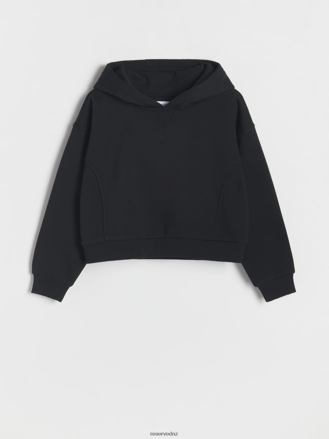 Reserved Girls Hoodie P6H08T1869 Apparel Black