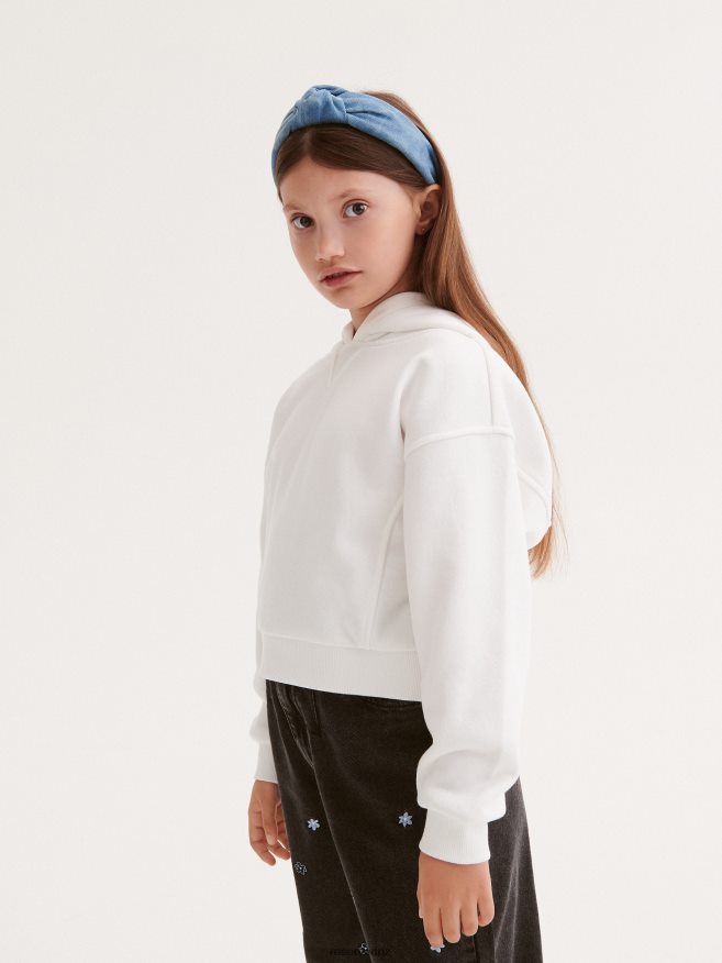 Reserved Girls Hoodie P6H08T1929 Apparel Cream