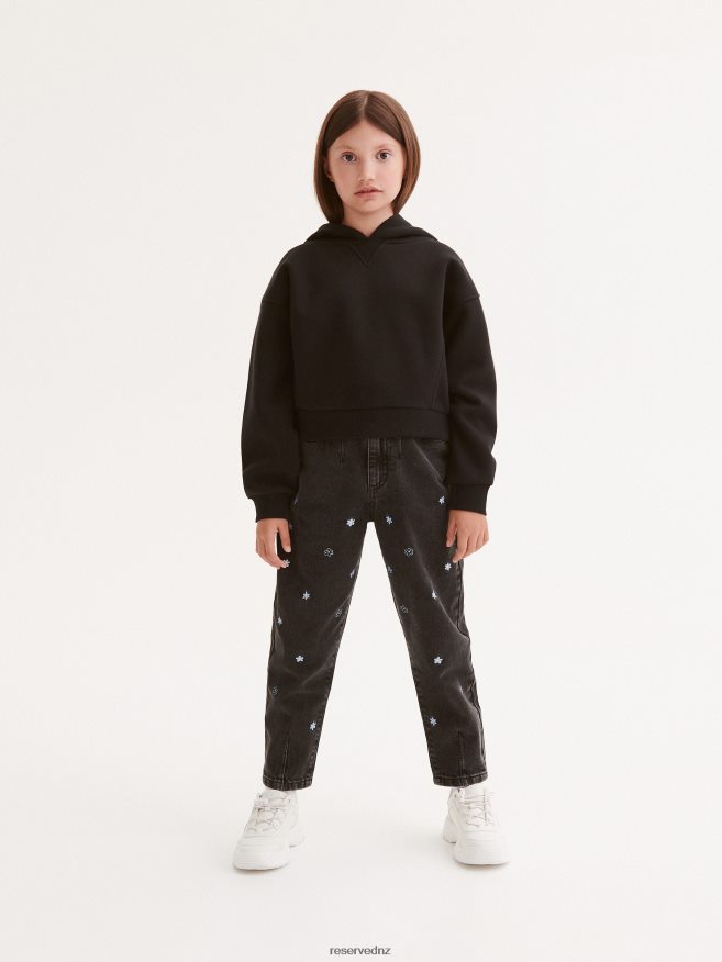 Reserved Girls Hoodie P6H08T1945 Apparel Black