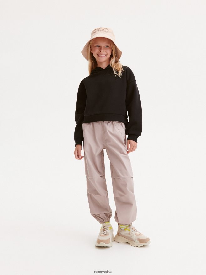 Reserved Girls Hoodie P6H08T1957 Apparel Black