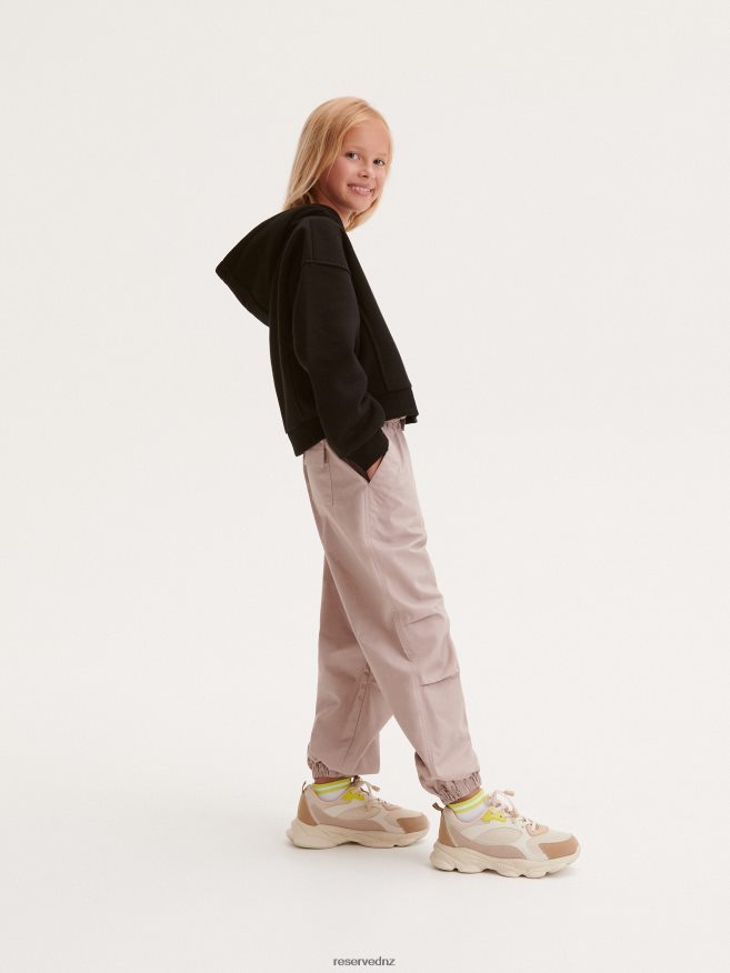 Reserved Girls Hoodie P6H08T1957 Apparel Black