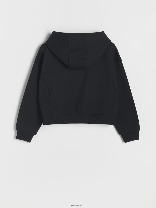 Reserved Girls Hoodie P6H08T1957 Apparel Black