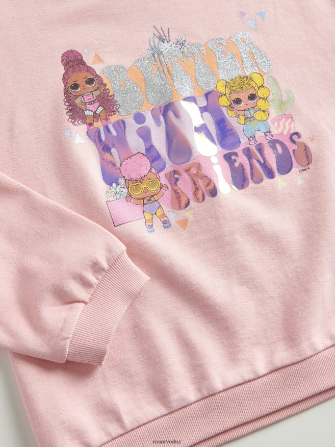 Reserved Girls L.O.L. Surprise Cotton Sweatshirt P6H08T1739 Apparel Pastel Pink