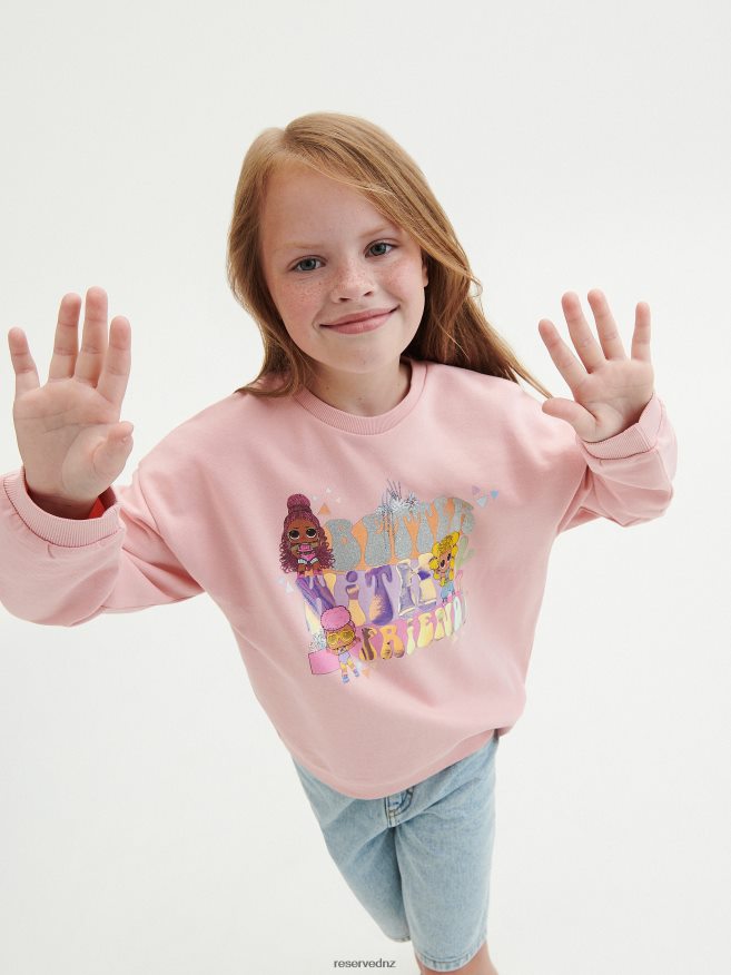 Reserved Girls L.O.L. Surprise Cotton Sweatshirt P6H08T1739 Apparel Pastel Pink